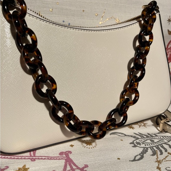 Kate Spade Madison Convertible meringue Crossbody tortoise shell resin c… - Picture 9 of 11